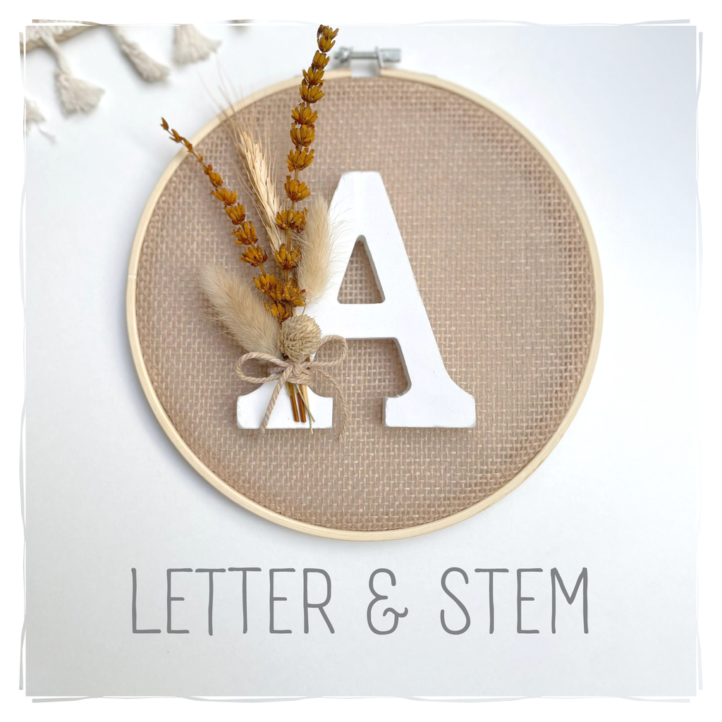 Letter & Stem - The center Letter can be personalized however you want!