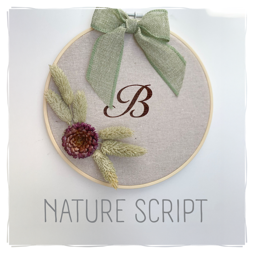 Nature Script - The center Letter can be personalized however you want!