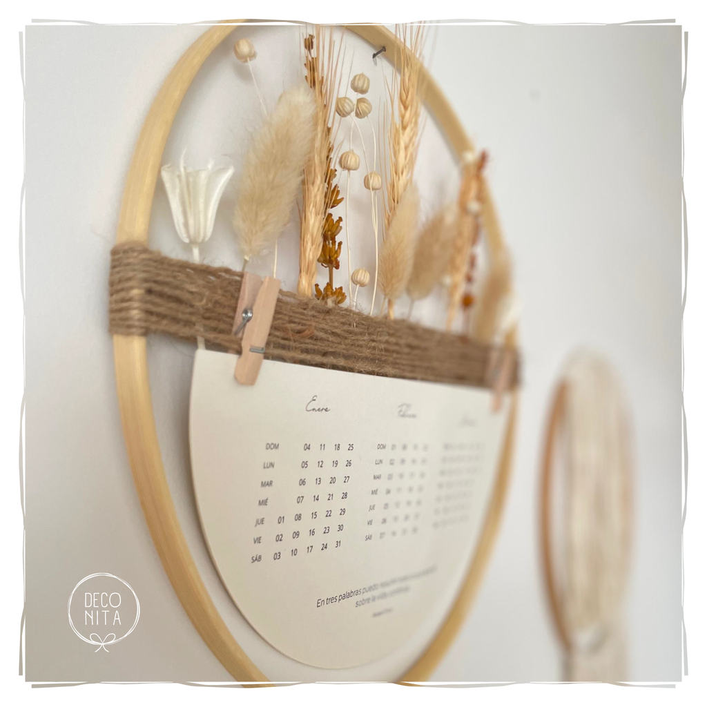 CALENDARIO 2026 | Unique Handmade Wall Art | Boho Decoration Style Calendar 2026