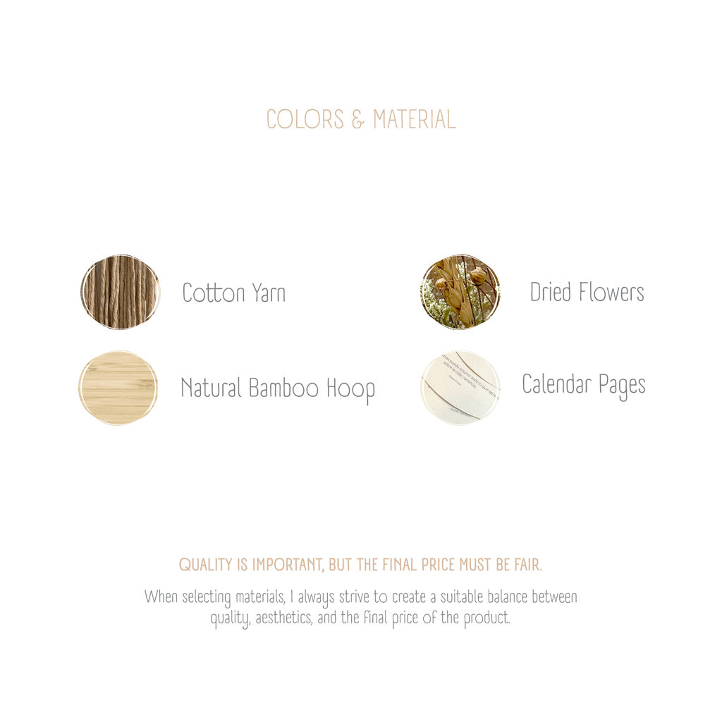 CALENDARIO 2026 | Unique Handmade Wall Art | Boho Decoration Style Calendar 2026